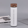 Load image into Gallery viewer, 【客製禮品】木紋蓋保溫杯