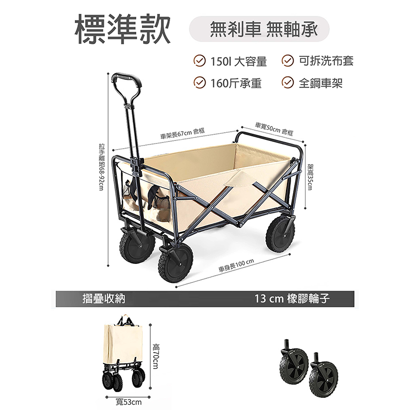 【客製禮品】便攜露營推車