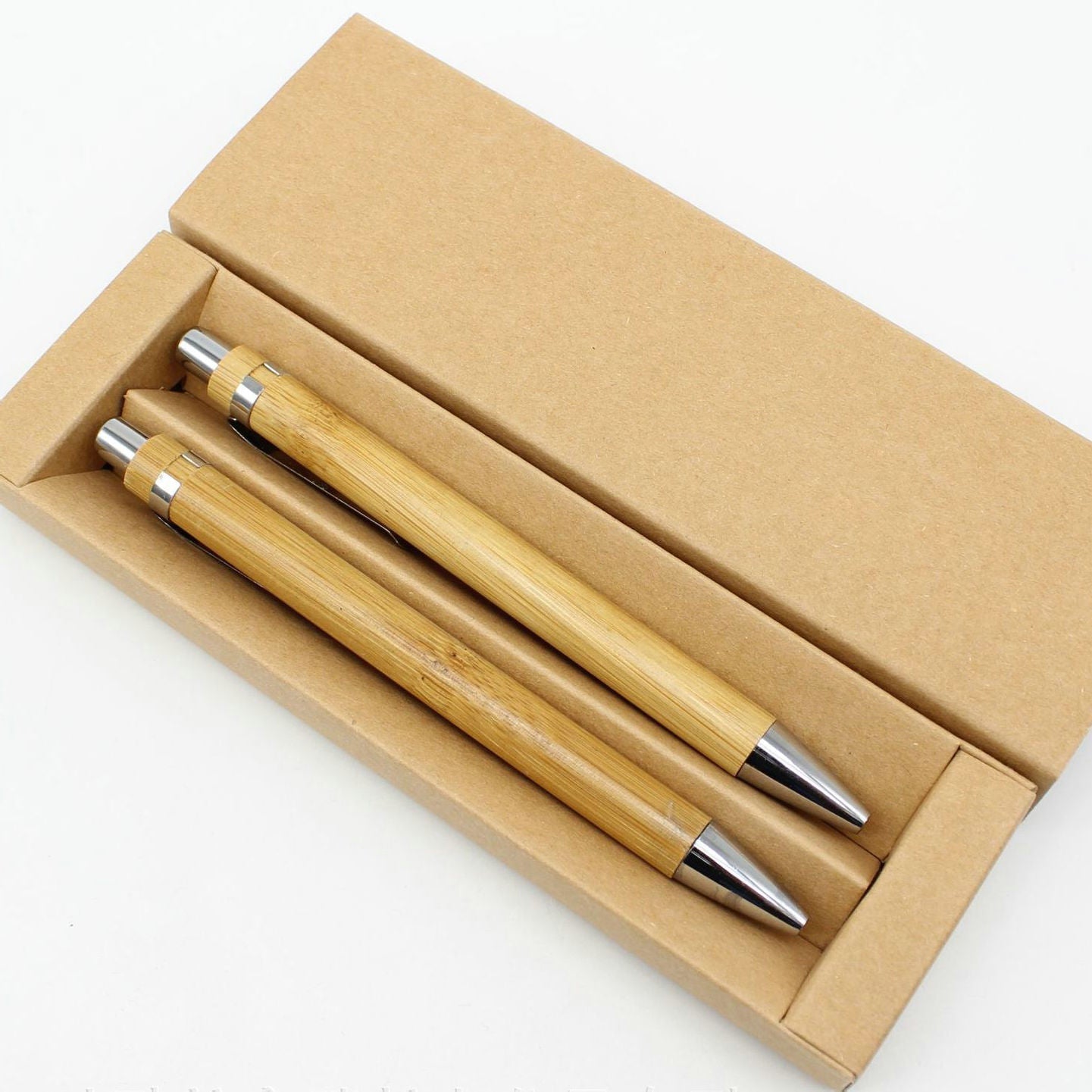 【客製禮品】簡約竹木對筆兩件組