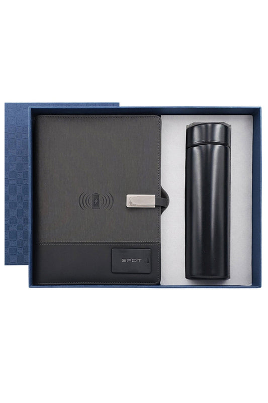 【客製禮品】質感企業充電筆記本禮盒
