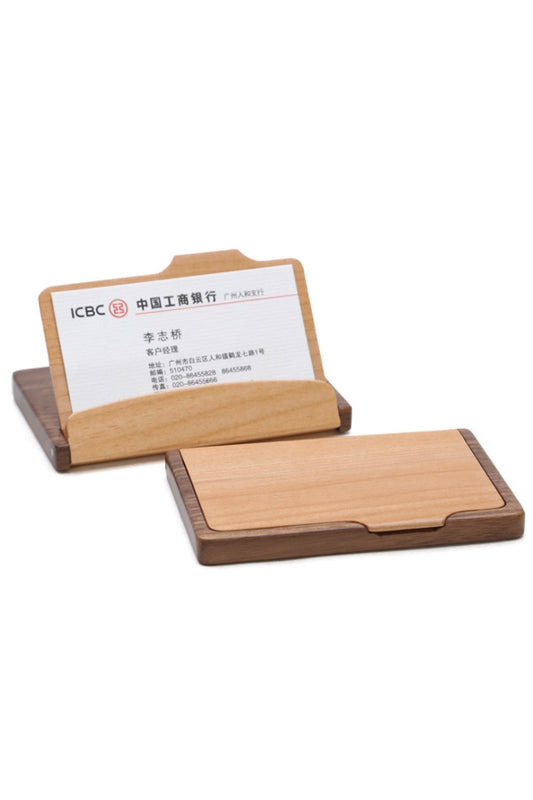 【客製禮品】高級實木商務辦公名片盒