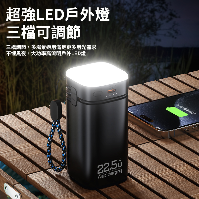 【客製禮品】自帶線二合一LED燈行動電源 | 禮品、贈品達人