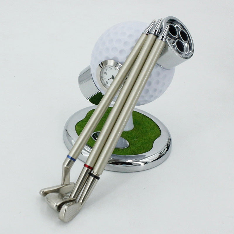 【客製禮品】高爾夫造型筆筒時鐘