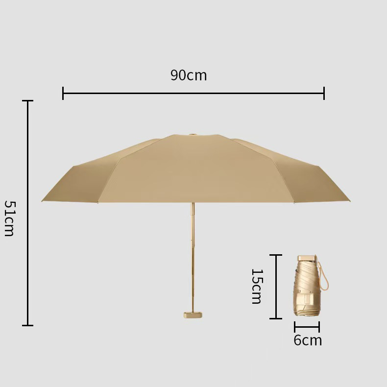 【客製禮品】金膠防曬晴雨兩用遮陽傘 | 禮品、贈品達人