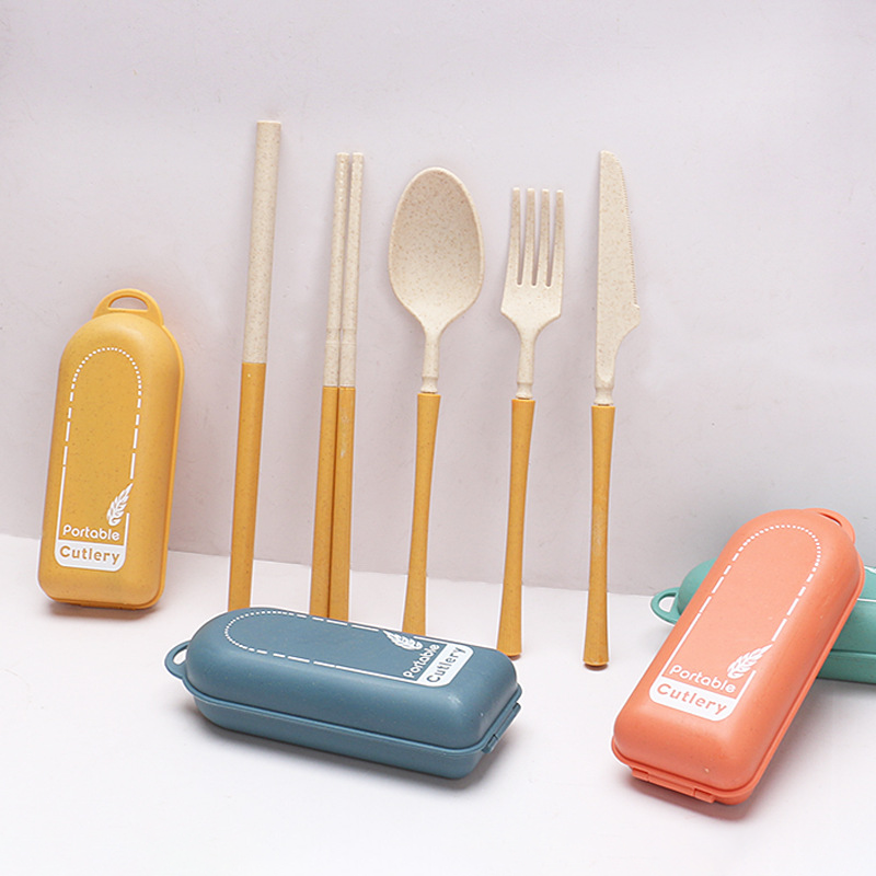 【客製禮品】小麥便攜式叉勺筷吸管餐具組 | 禮品、贈品達人