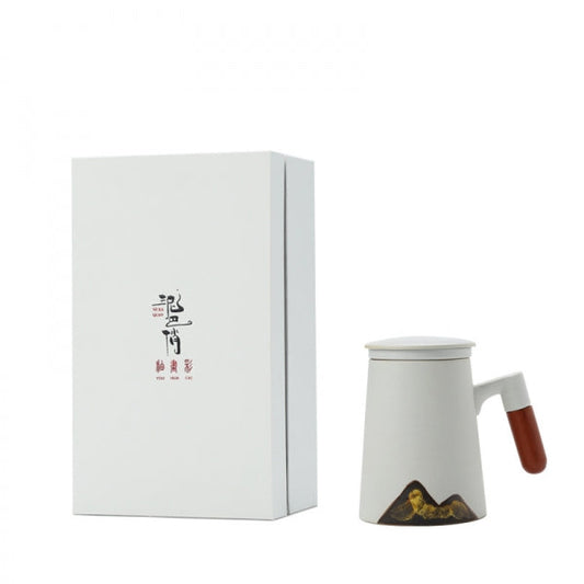 【客製禮品】遠山茶水茶杯陶瓷杯企業禮盒450 ml