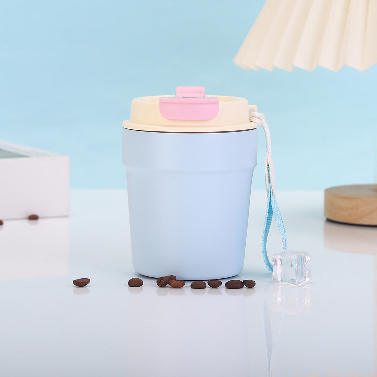 【客製禮品】陶瓷內膽不鏽鋼掛繩咖啡杯 | 禮品、贈品達人