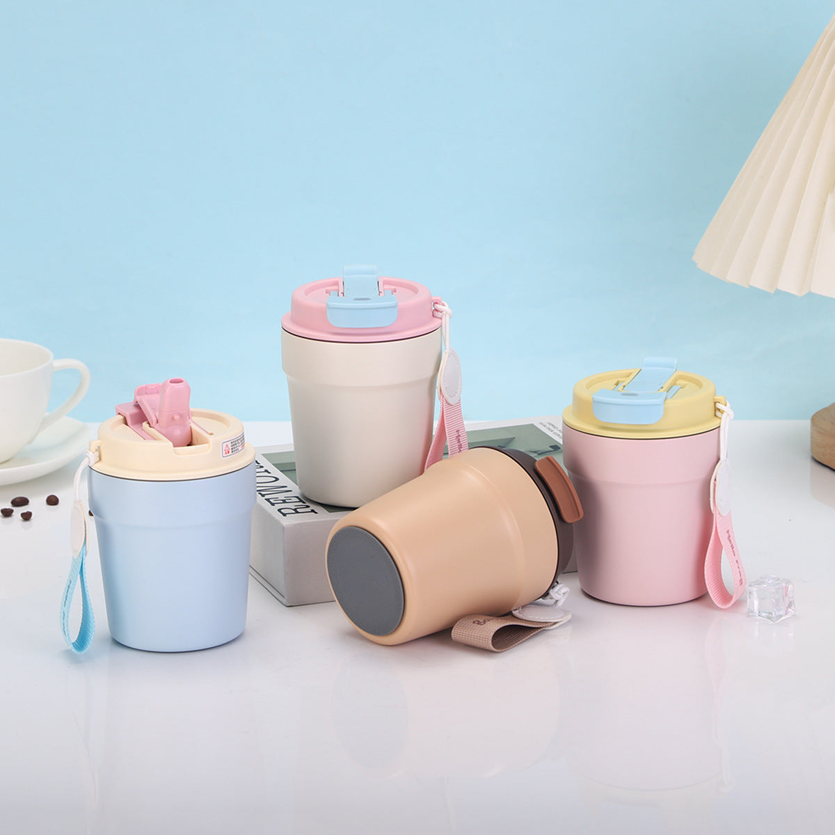 【客製禮品】陶瓷內膽不鏽鋼掛繩咖啡杯 | 禮品、贈品達人