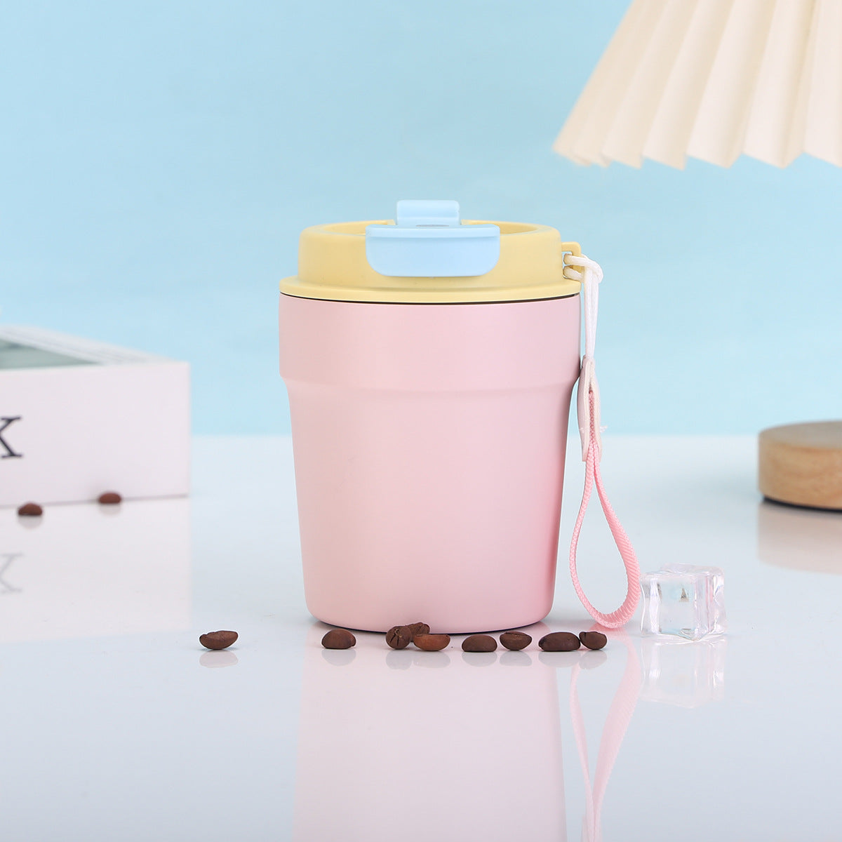 【客製禮品】陶瓷內膽不鏽鋼掛繩咖啡杯 | 禮品、贈品達人