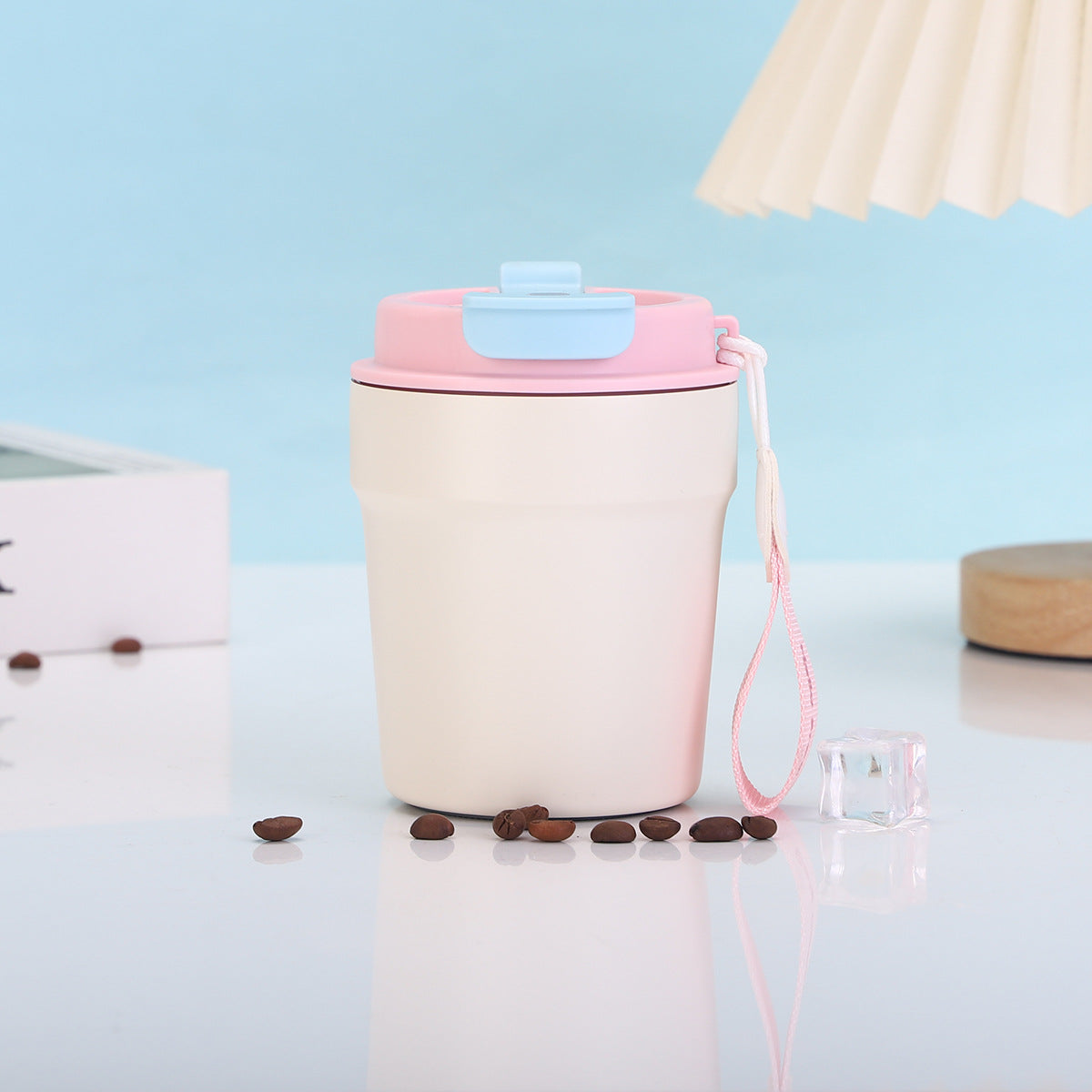 【客製禮品】陶瓷內膽不鏽鋼掛繩咖啡杯 | 禮品、贈品達人
