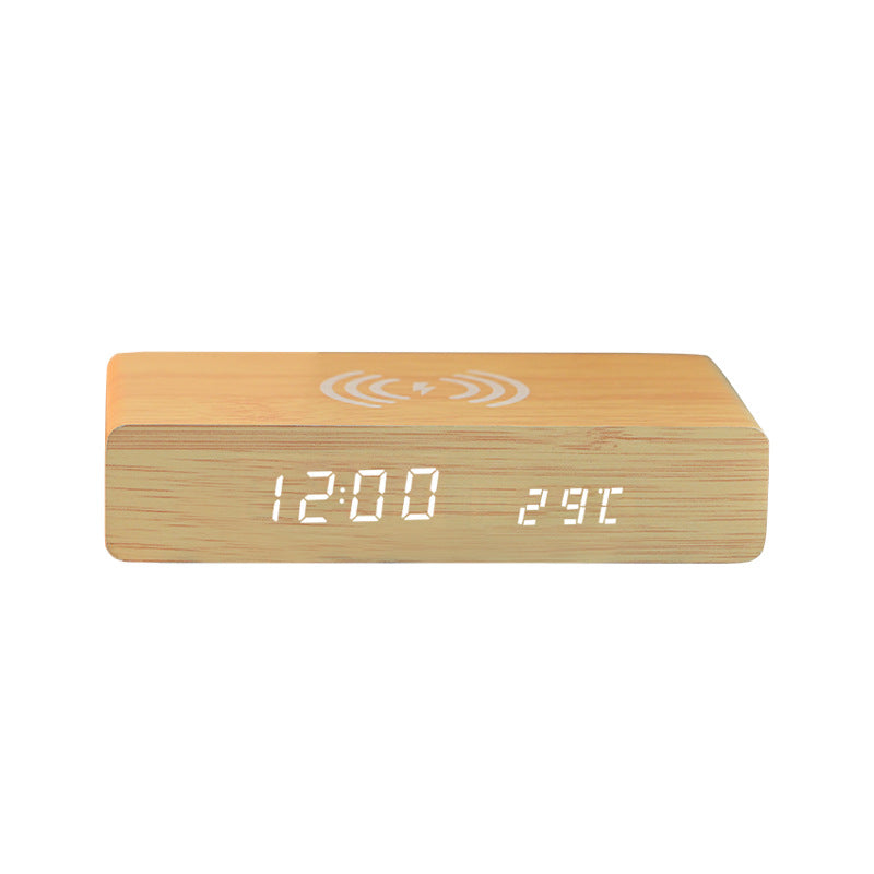【客製禮品】多功能無線充木質時鐘 | 禮品、贈品達人