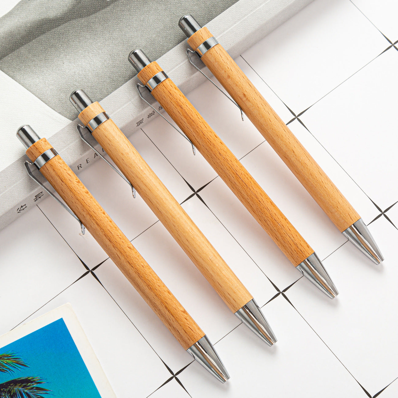 【客製禮品】簡約竹木對筆兩件組