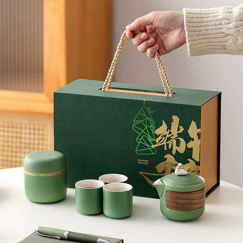 【客製禮品】 端午質感商務陶瓷茶具套裝