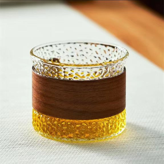 【客製禮品】木紋竹節玻璃杯
