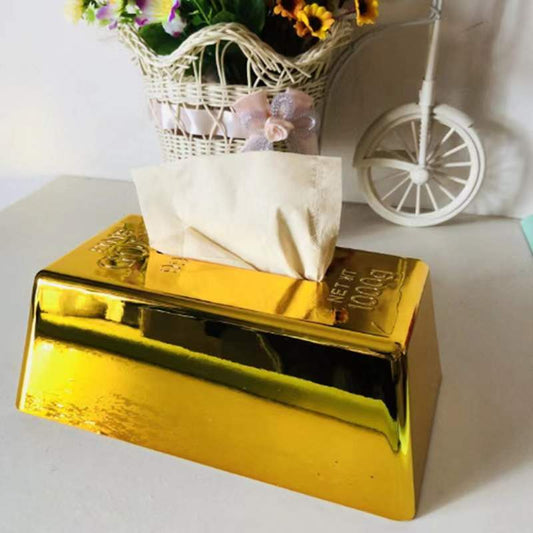 【客製禮品】金磚造型紙巾盒