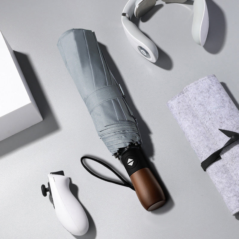 【客製禮品】高端原木柄自動傘 | 禮品、贈品達人