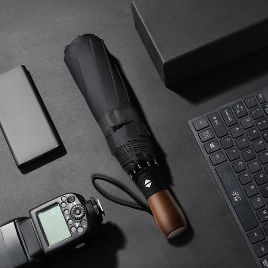 【客製禮品】高端原木柄自動傘 | 禮品、贈品達人